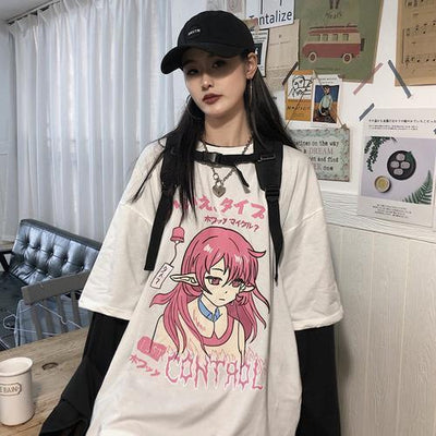 Printed fake two long sleeve T-shirts