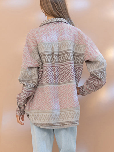 Women's Fashion Hot Selling Aztec Woolen Coat